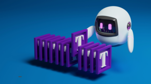 Roboter der eine Buchstabenkarte "T" herauszieht